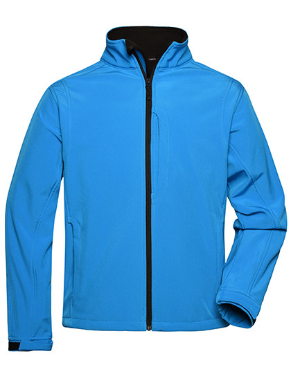James&Nicholson Men´s Softshell Jacket Aqua