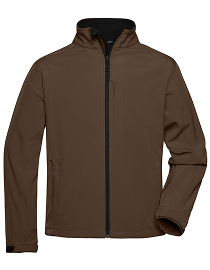 James&Nicholson Men´s Softshell Jacket Brown