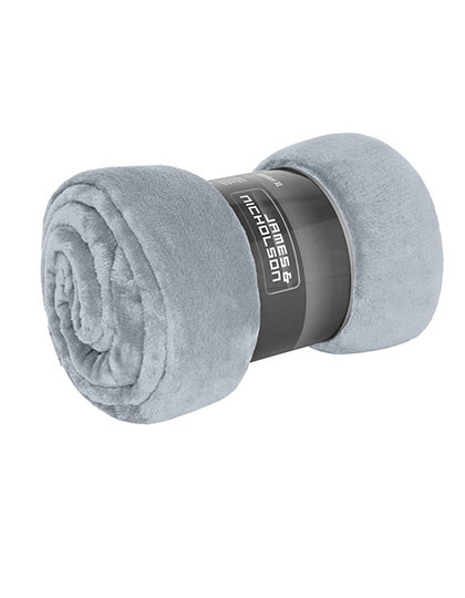James&Nicholson Microfibre Fleece Blanket XL Silver (Solid)