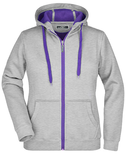 James&Nicholson Ladies´ Doubleface Jacket Grey Heather