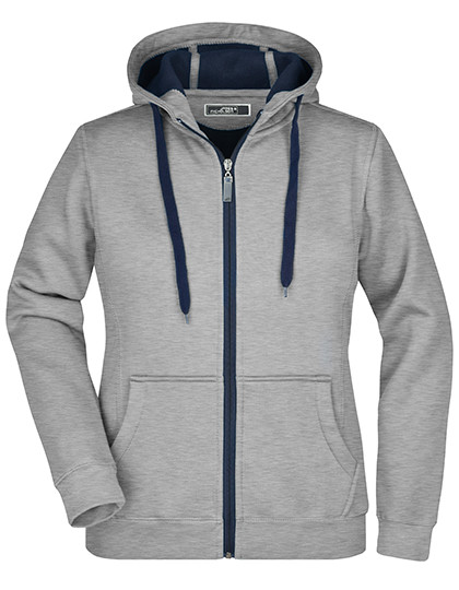 James&Nicholson Ladies´ Doubleface Jacket Sports Grey (Heather)