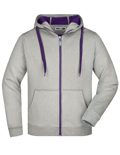 James&Nicholson Men´s Doubleface Jacket Grey Heather