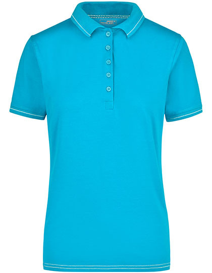 James&Nicholson Ladies´ Elastic Polo Aqua