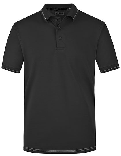 James&Nicholson Men´s Elastic Polo Black