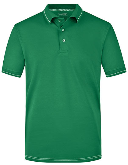 James&Nicholson Men´s Elastic Polo Irish Green
