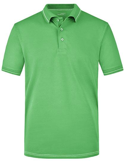 James&Nicholson Men´s Elastic Polo Lime Green