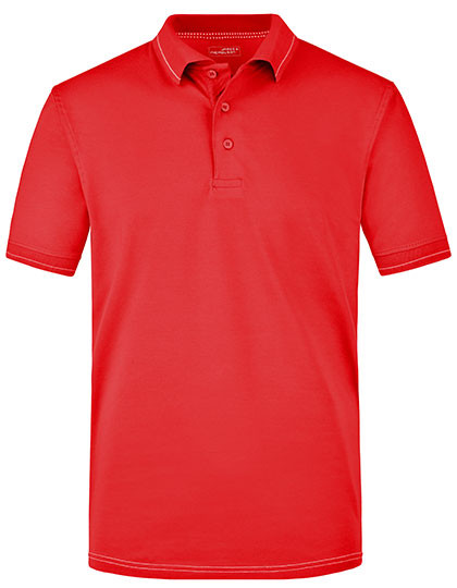 James&Nicholson Men´s Elastic Polo Red
