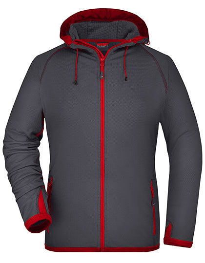 James&Nicholson Ladies´ Hooded Fleece Carbon