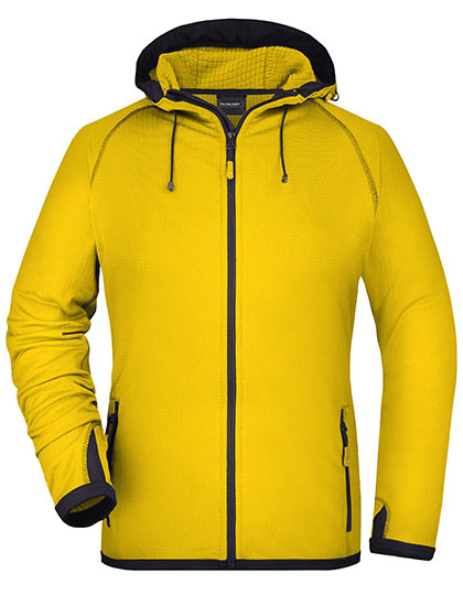 James&Nicholson Ladies´ Hooded Fleece Yellow