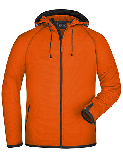 James&Nicholson Men´s Hooded Fleece Dark Orange