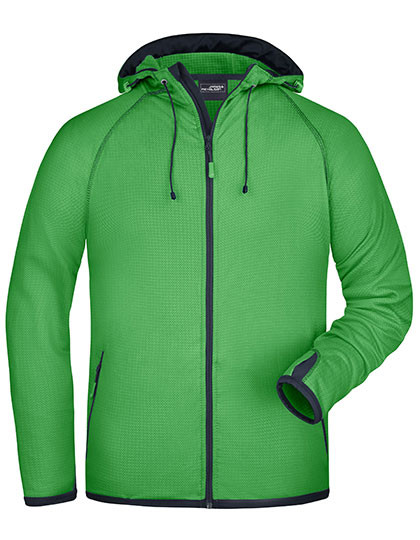 James&Nicholson Men´s Hooded Fleece Green