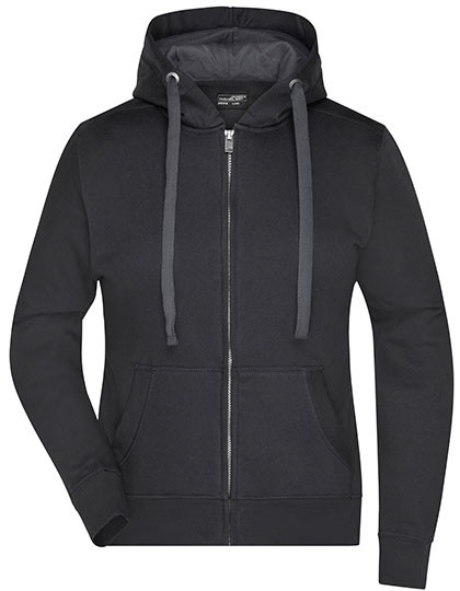 James&Nicholson Ladies´ Hooded Jacket Black