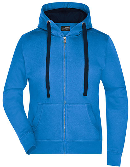 James&Nicholson Ladies´ Hooded Jacket Cobalt