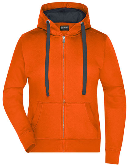 James&Nicholson Ladies´ Hooded Jacket Dark Orange
