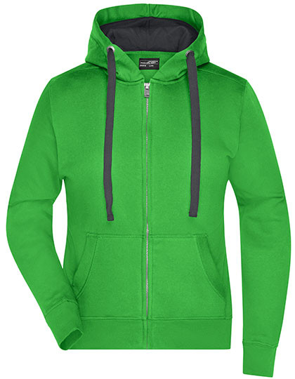 James&Nicholson Ladies´ Hooded Jacket Green