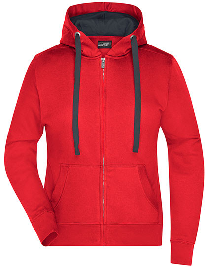 James&Nicholson Ladies´ Hooded Jacket Red