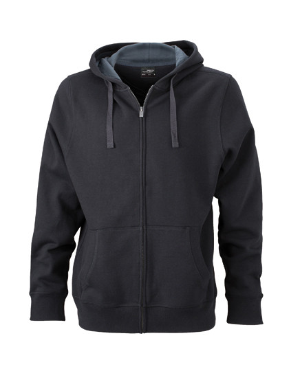 James&Nicholson Men´s Hooded Jacket Black