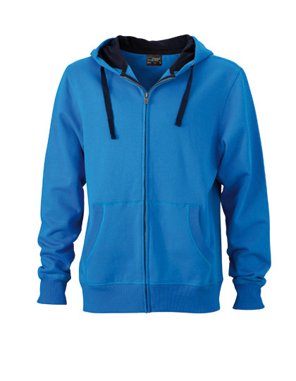James&Nicholson Men´s Hooded Jacket Cobalt