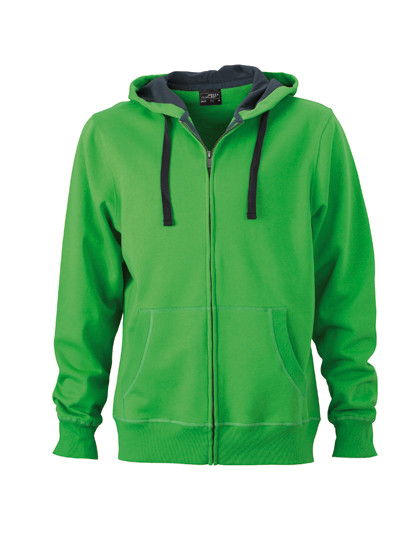 James&Nicholson Men´s Hooded Jacket Green