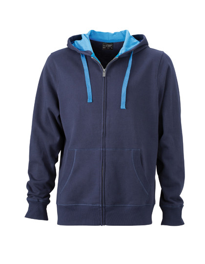 James&Nicholson Men´s Hooded Jacket Navy