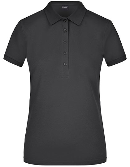 James&Nicholson Ladies´ Elastic Polo Piqué Black