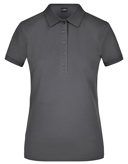 James&Nicholson Ladies´ Elastic Polo Piqué Graphite (Solid)