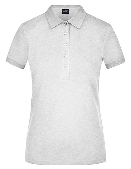 James&Nicholson Ladies´ Elastic Polo Piqué Grey Heather
