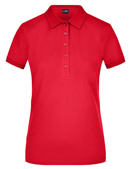 James&Nicholson Ladies´ Elastic Polo Piqué Red