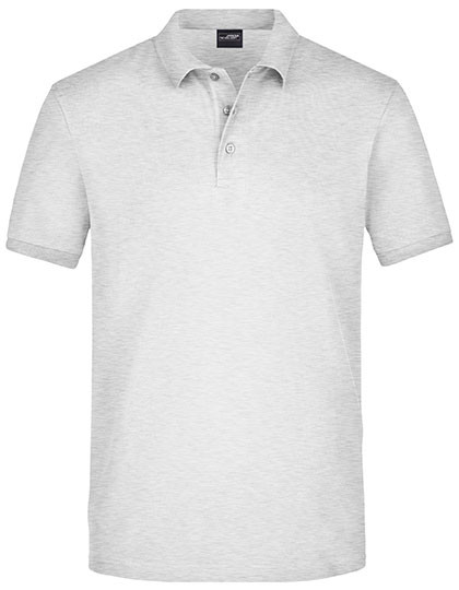 James&Nicholson Men´s Elastic Polo Piqué Grey Heather