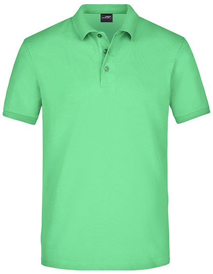 James&Nicholson Men´s Elastic Polo Piqué Lime Green