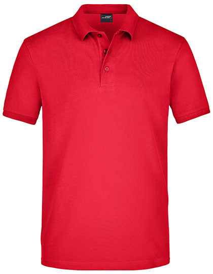James&Nicholson Men´s Elastic Polo Piqué Red