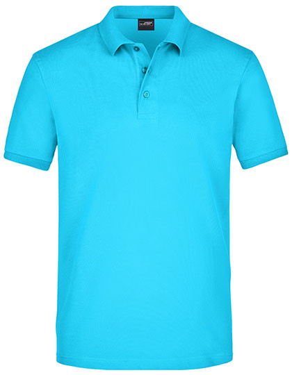 James&Nicholson Men´s Elastic Polo Piqué Turquoise