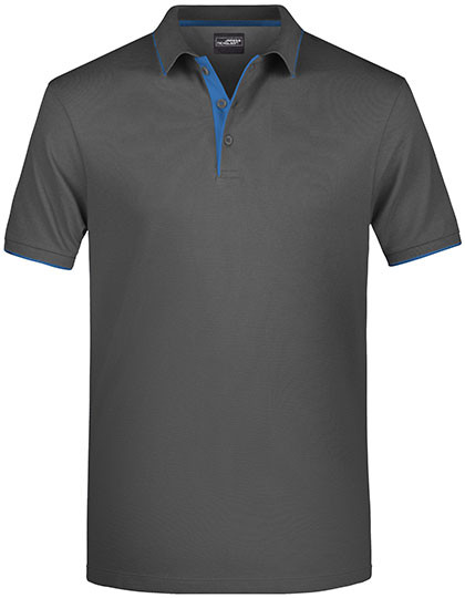 Daiber Men´s Polo Stripe Graphite (Solid)