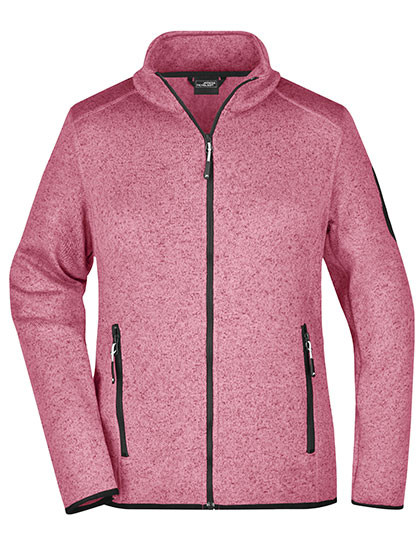 Daiber Ladies´ Knitted Fleece Jacket Pink Melange