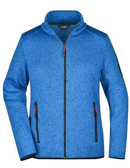Daiber Ladies´ Knitted Fleece Jacket Royal Melange