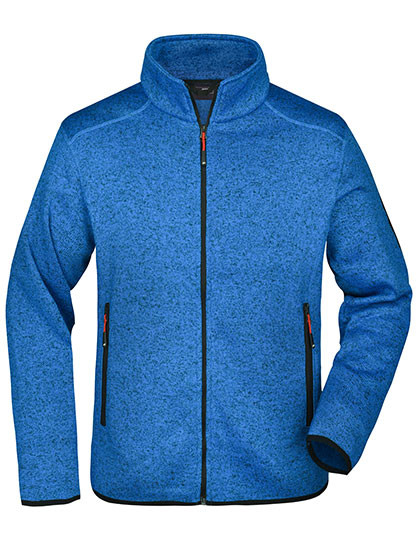 Daiber Men´s Knitted Fleece Jacket Royal Melange