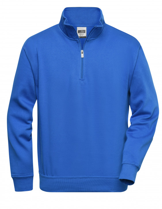 James&Nicholson Workwear Half Zip Sweat Royal