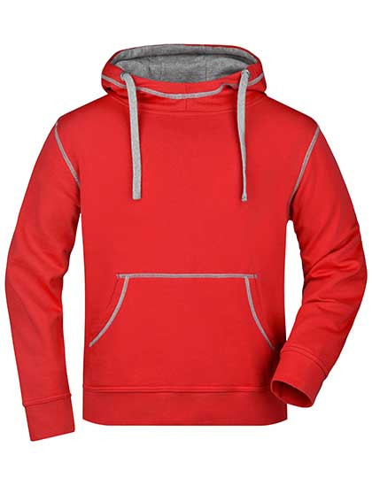 James&Nicholson Men´s Lifestyle Hoody Red