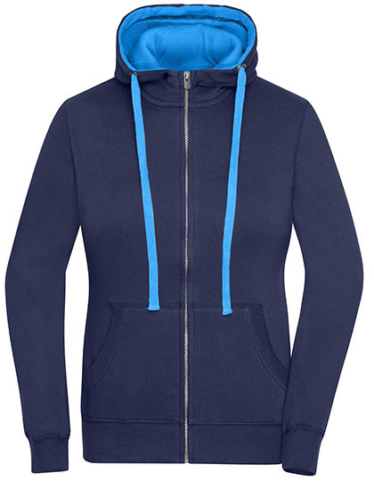 James&Nicholson Ladies´ Lifestyle Zip-Hoody Navy
