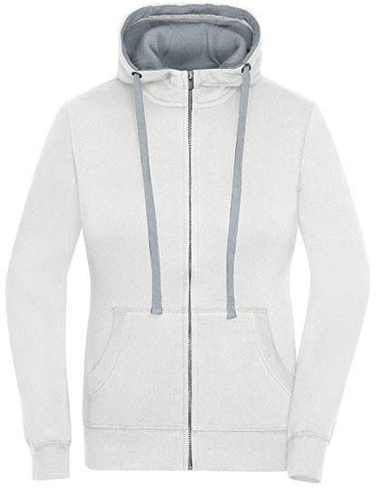 James&Nicholson Ladies´ Lifestyle Zip-Hoody Off White