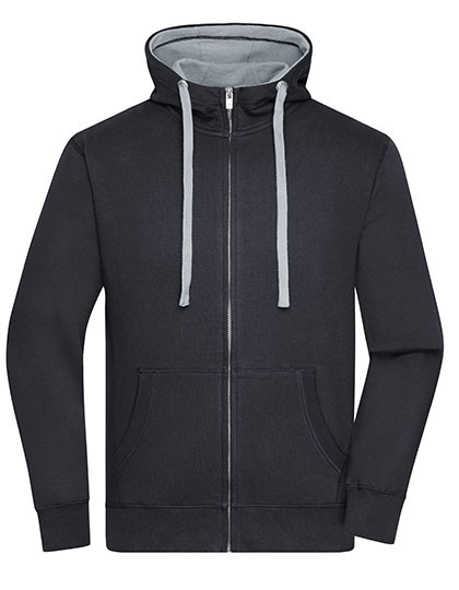 James&Nicholson Men´s Lifestyle Zip-Hoody Black