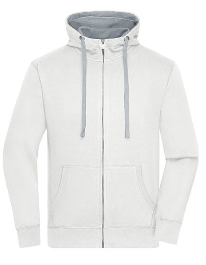 James&Nicholson Men´s Lifestyle Zip-Hoody Off White