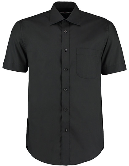 Kustom Kit Men´s Classic Fit Business Shirt Short Sleeve Black