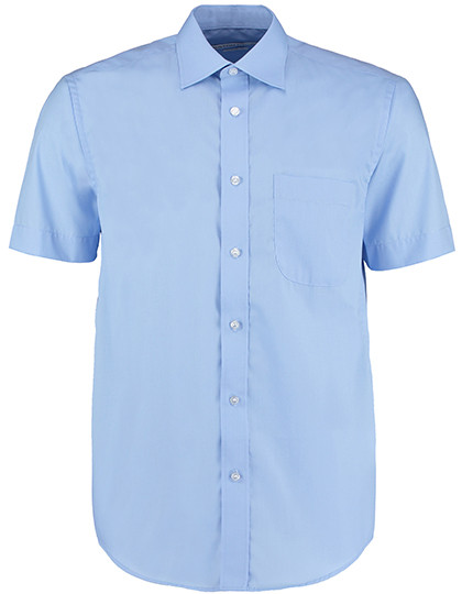 Kustom Kit Men´s Classic Fit Business Shirt Short Sleeve Light Blue