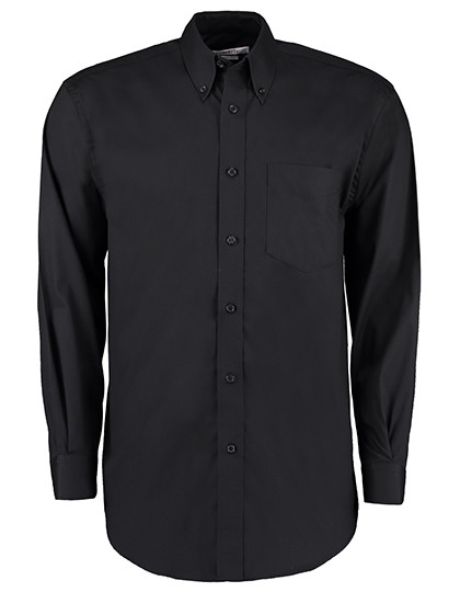 Kustom Kit Men´s Classic Fit Premium Oxford Shirt Long Sleeve Black