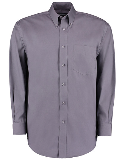Kustom Kit Men´s Classic Fit Premium Oxford Shirt Long Sleeve Charcoal