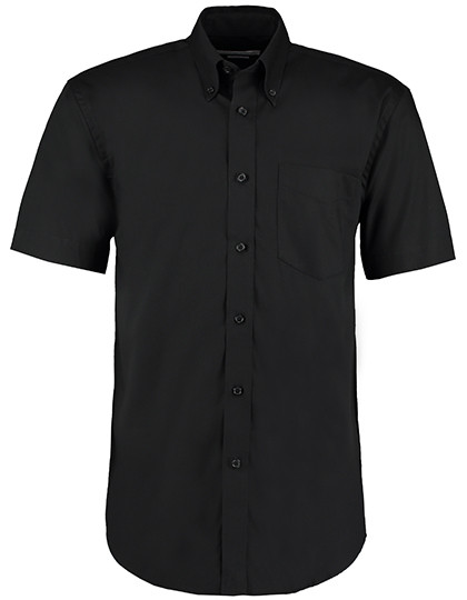Kustom Kit Men´s Classic Fit Premium Oxford Shirt Short Sleeve Black