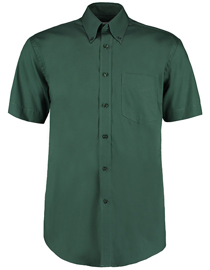 Kustom Kit Men´s Classic Fit Premium Oxford Shirt Short Sleeve Bottle Green