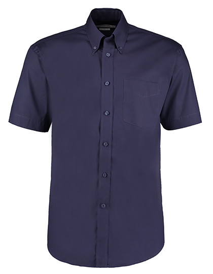 Kustom Kit Men´s Classic Fit Premium Oxford Shirt Short Sleeve Midnight Navy