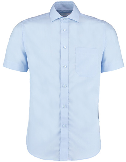 Kustom Kit Men´s Classic Fit Non Iron Shirt Short Sleeve Light Blue